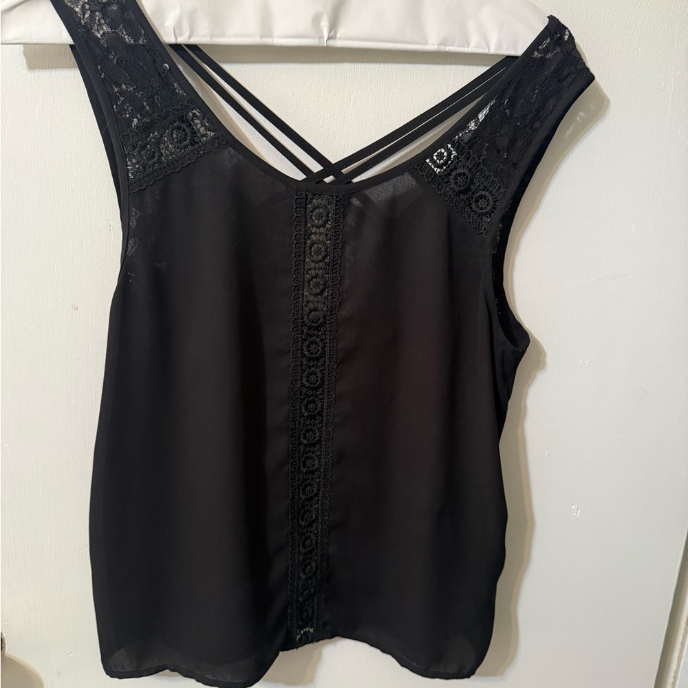 H&M Black Lace Detail Camisole